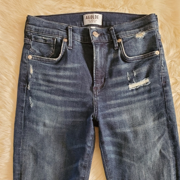 AGOLDE Sophie Skinny Jeans in Dare Wash Ripped Distressed Size 26 - Picture 8 of 15